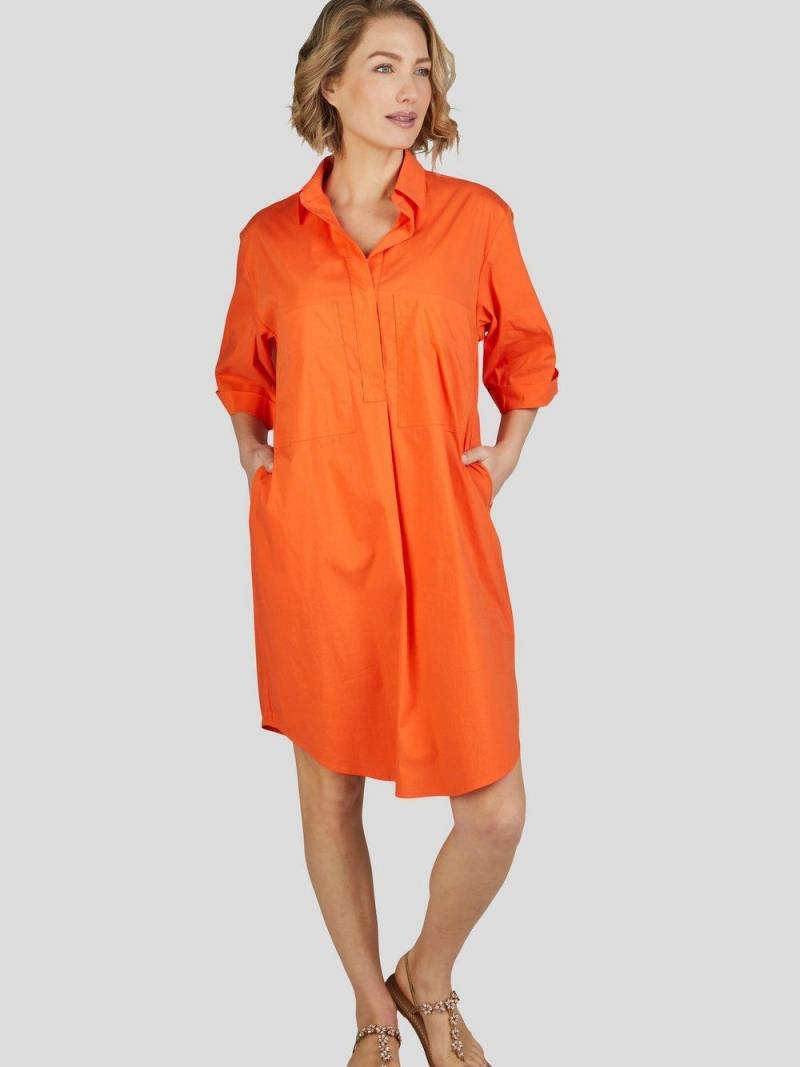 White Label Blusenkleid Damen Baumwolle, orange von WHITE LABEL