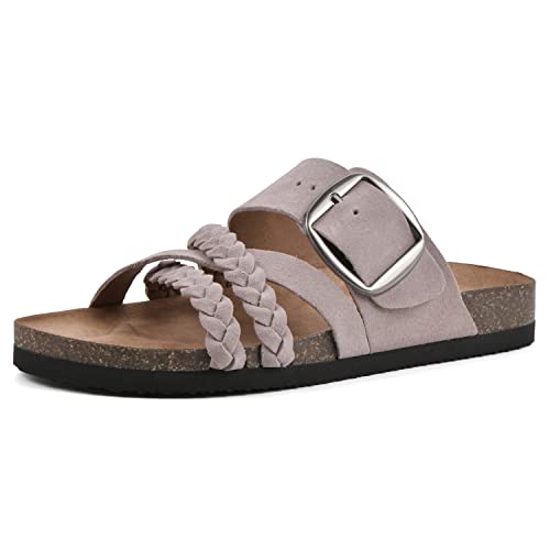 WHITE MOUNTAIN Damen Heilung Sandale, Lt Lavender/Suede, 42 EU von WHITE MOUNTAIN