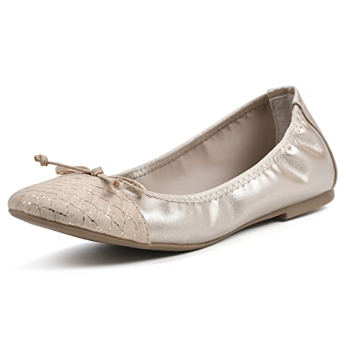 WHITE MOUNTAIN Damen Sunnyside Ii Ballerinas, Ant Gold/Multi/Esprint, 41 EU von WHITE MOUNTAIN