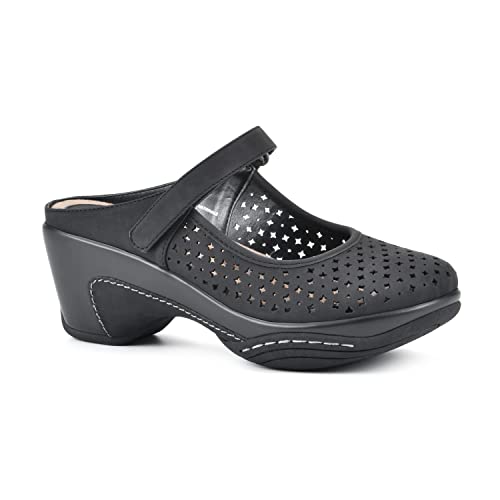 WHITE MOUNTAIN Damen Vinto Holzschuh, Schwarz/Wildleder/Glatt, 39 EU WHITE MOUNTAIN Damen Vinto Holzschuh, Schwarz/Wildleder/Glatt, 39 EU von WHITE MOUNTAIN