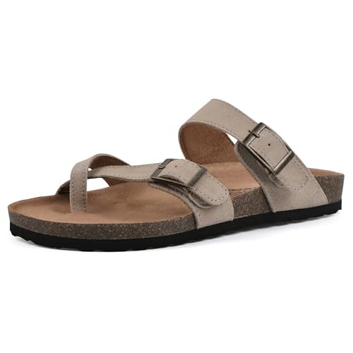 WHITE MOUNTAIN Gracie Signature Comfort-Molded Footbed Sandal, Sandal Wood/Suede, 43 EU von WHITE MOUNTAIN