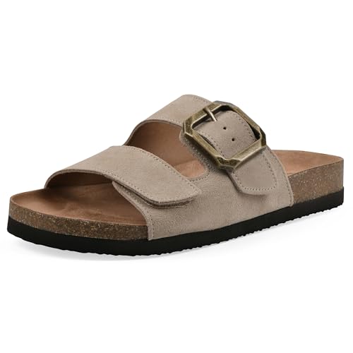 WHITE MOUNTAIN Hayloft Signature Comfort-Molded Footbed Sandale für Damen, Sandal Wood/Suede, 36 EU von WHITE MOUNTAIN