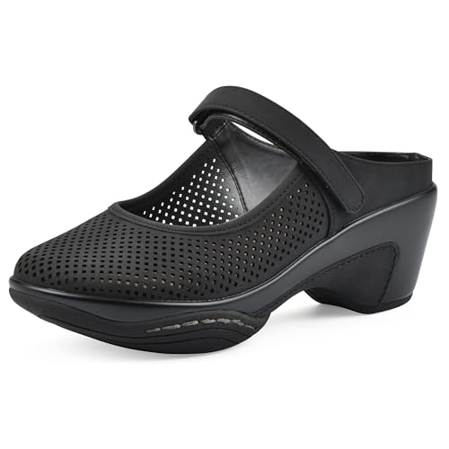 White Mountain Damen Vinto2 Holzschuh, Glattes schwarzes Wildleder, 36 EU Weit von WHITE MOUNTAIN