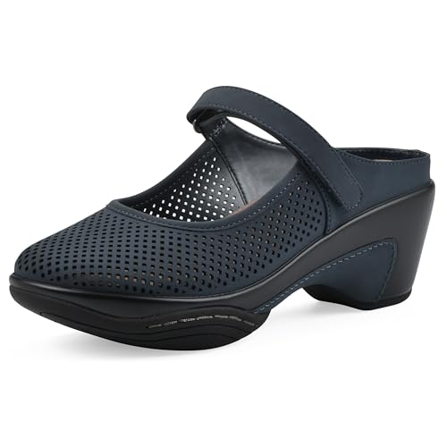 White Mountain Damen Vinto2 Holzschuh, Marineblaues Wildleder, glatt, 36 EU Weit von WHITE MOUNTAIN