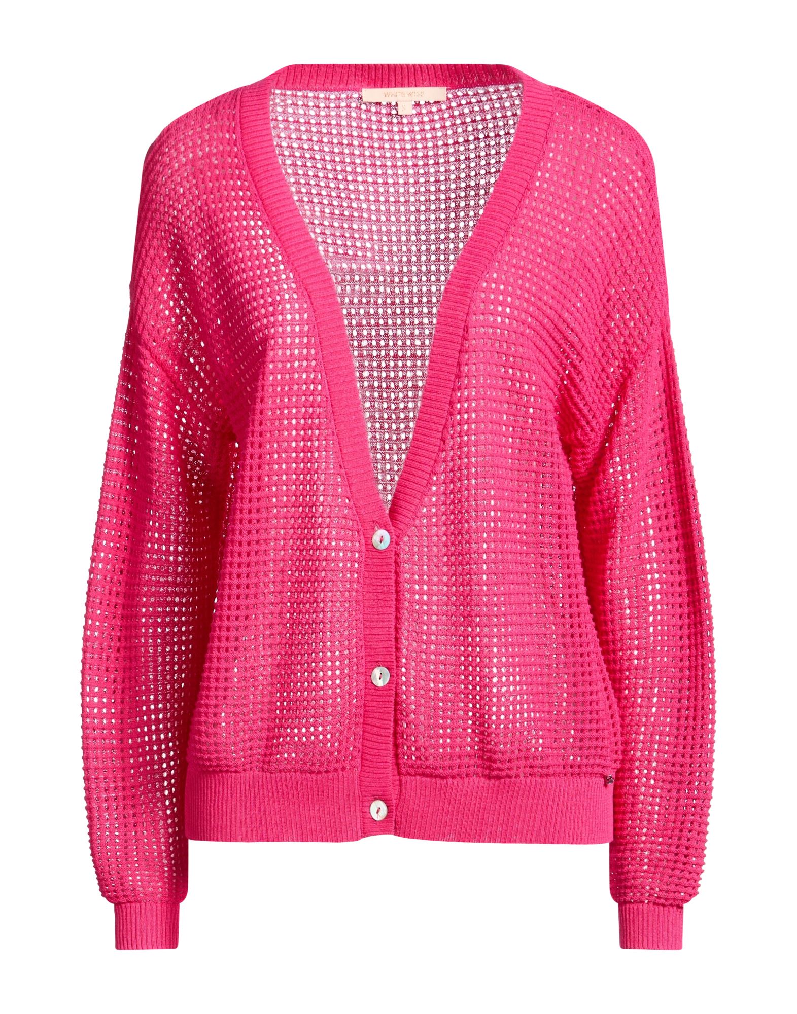 WHITE WISE Strickjacke Damen Fuchsia von WHITE WISE