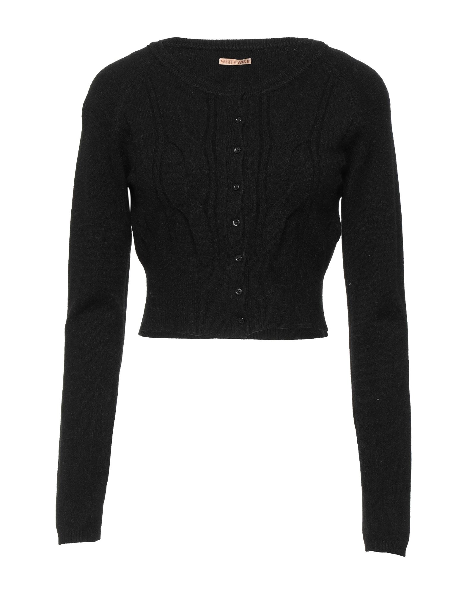 WHITE WISE Strickjacke Damen Schwarz von WHITE WISE