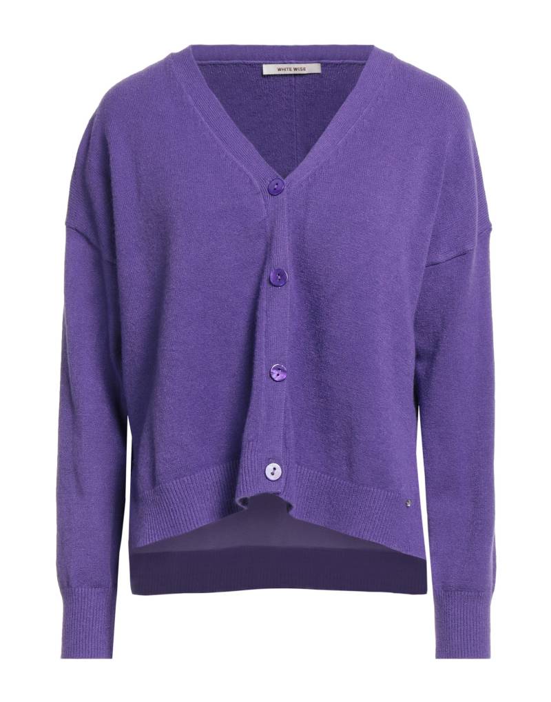 WHITE WISE Strickjacke Damen Violett von WHITE WISE