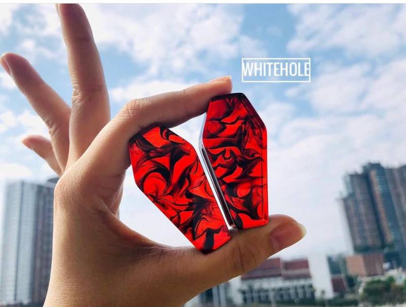 Halloween Plugs Sarg/ Plugs[Red/Black Smoke]-Plugs Custom/Plugs Smoke/Plugs Resin von WHITEHOLEDESIGN