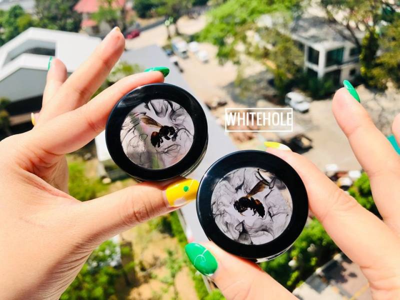 Plugs[Black Smoke/Biene/Schwarze Kante]-Plugs Custom/Plugs Smoke/Plugs Resin von WHITEHOLEDESIGN