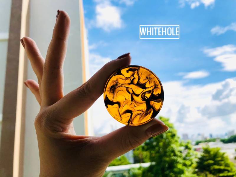 Plugs [Hellbraun/Schwarz Smoke]-Plugs Custom/Plugs Smoke/Plugs Resin von WHITEHOLEDESIGN