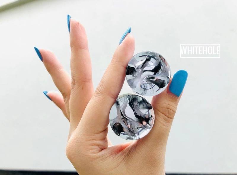 Plugs-Konkave Plugs-Rauchen Plugs-Harz Plugs[Schwarz/Weiß] von WHITEHOLEDESIGN