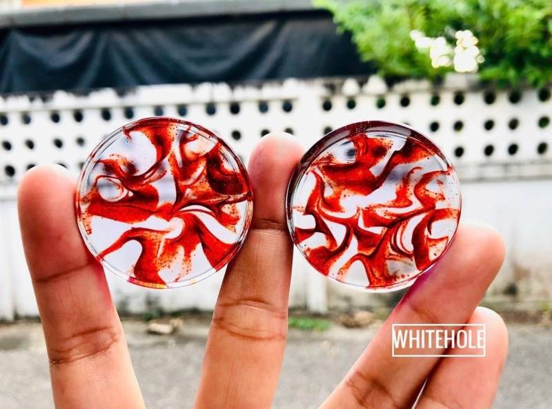Plugs[Red Smoke] - Plugs Custom/Plugs Smoke/Plugs Resin/Halloween von WHITEHOLEDESIGN