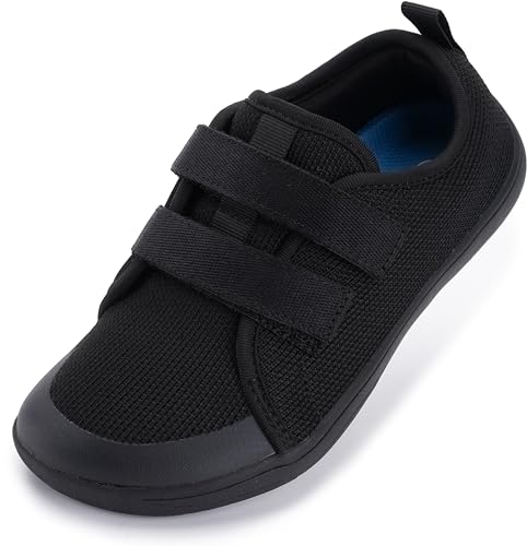 WHITIN Barfußschuhe Kinder Barfussschuhe Jungen Mädchen Breite Weit Barfuß Barfuss Schuhe Barefoot Shoes Kids Sneaker Fitnessschuhe Sportschuhe Schwarz 31 EU von WHITIN