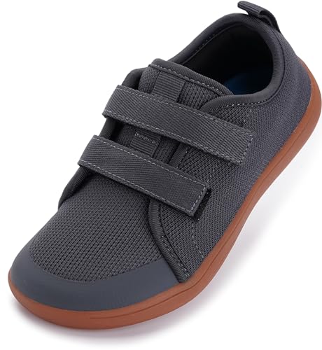 WHITIN Barfußschuhe Kinder Barfussschuhe Jungen Mädchen Breite Weit Barfuß Barfuss Schuhe Barefoot Shoes Sneaker Boy Walkingschuhe Flexibel Sommer Grau 30 EU von WHITIN