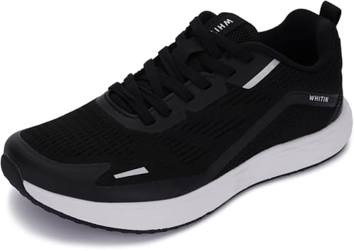 WHITIN Damen-Laufschuhe mit breiter Zehenpartie, keine Fallbreite, Schwarz, 39 EU Weit von WHITIN