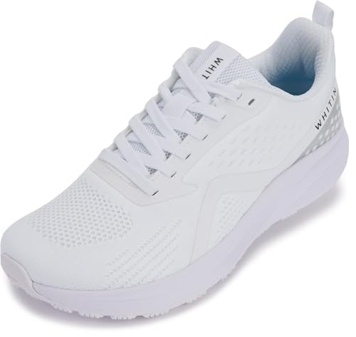 WHITIN Herren Laufschuhe Sneaker Schuhe Sportschuhe Breite Weit Turnschuhe Straßenlaufschuhe Hallenturnschuhe Trainingschuhe Herrenschuhe Freizeit Weiß 45 EU von WHITIN