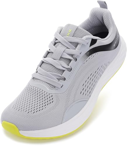 WHITIN Herren Zero Drop Laufschuhe + breite Zehenbox, Hellgrau, 47 EU von WHITIN