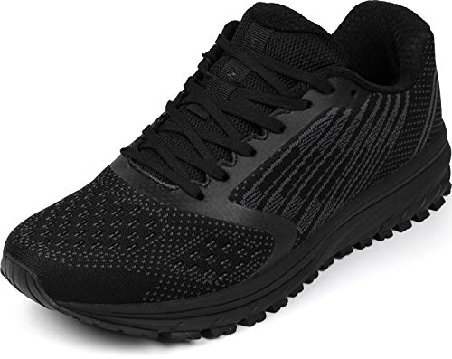 WHITIN Laufschuhe Damen Herren Sportschuhe Straßenlaufschuhe Hallenschuhe Sneakers Jungen Joggingschuhe Turnschuhe Fitnessschuhe Schicke Schuhe Schwarz Größe 36 von WHITIN