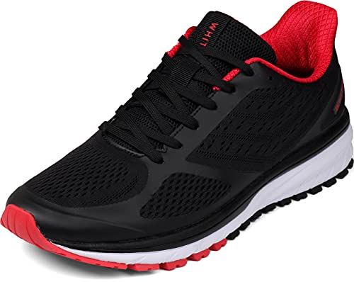 WHITIN Laufschuhe Joggingschuhe Männer Walkingschuhe Comfortable Turnschuhe Tennisschuhe rutschfest Fitness Leicht Schuhe Schwarz Größe 43 von WHITIN