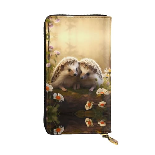 WHJWXC Ledergeldbörse 19 x 10,5 cm – stilvolle und langlebige Geldbörse für Damen mit mehreren Fächern und Reißverschluss-Design, Natur, schönes Igel-Liebhaber-Muster, Schwarz, Einheitsgröße, Schwarz WHJWXC Ledergeldbörse 19 x 10,5 cm – stilvolle und langlebige Geldbörse für Damen mit mehreren Fächern und Reißverschluss-Design, Natur, schönes Igel-Liebhaber-Muster, Schwarz, Einheitsgröße, Schwarz von WHJWXC