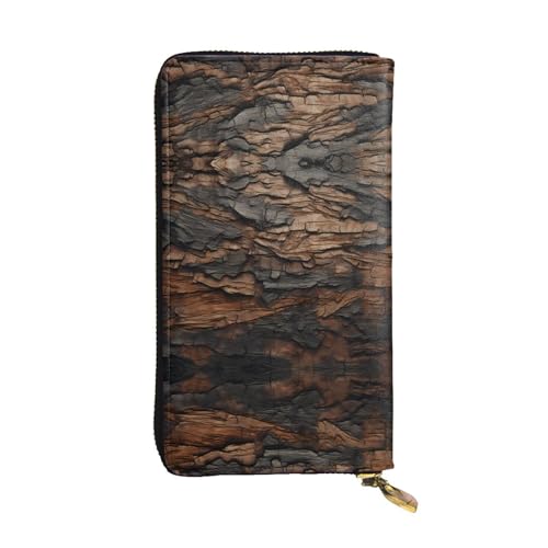 Damen Große Kapazität Clutch Kreditkarte Bargeld Münze Multi-Slot Geldbörse Reißverschluss Aufbewahrungstasche Raue Textur Leder Lange Geldbörse, Schwarz , Einheitsgröße von WHJYCC