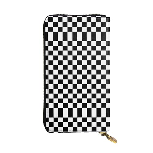 Damen Große Kapazität Clutch Kreditkarte Bargeld Münze Multi-Slot Geldbörse Reißverschluss Aufbewahrungstasche Schwarz und Weiß Kariert Leder Lange Geldbörse, Schwarz , Einheitsgröße Damen Große Kapazität Clutch Kreditkarte Bargeld Münze Multi-Slot Geldbörse Reißverschluss Aufbewahrungstasche Schwarz und Weiß Kariert Leder Lange Geldbörse, Schwarz , Einheitsgröße von WHJYCC