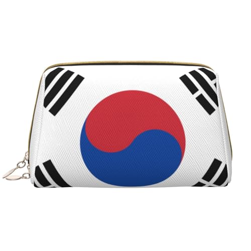 WHJYCC Flagge der Republik Korea Kosmetiktasche, Große wasserdichte Leder Kosmetiktasche, Tragbare Kulturtasche für Frauen mit Reißverschluss, Reiseutensilien, Weiß, Einheitsgröße, weiß, Einheitsgröße WHJYCC Flagge der Republik Korea Kosmetiktasche, Große wasserdichte Leder Kosmetiktasche, Tragbare Kulturtasche für Frauen mit Reißverschluss, Reiseutensilien, Weiß, Einheitsgröße, weiß, Einheitsgröße von WHJYCC