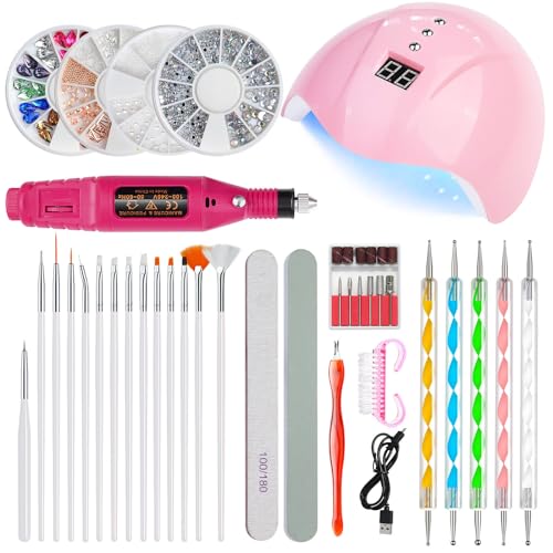 Cutter für Gelnägel mit Lampe für Gel-Set Cutter Zubehör Feilen Set für Kunst Frauen von WHKM