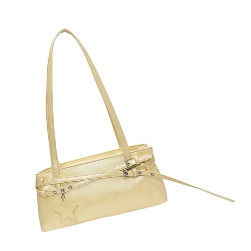 WHKM Damen Stilvolle Umhängetasche Pendeln Pu Leder Achselhalterung Modische Achselhöhle Ästhetische Handtaschen Mode Achsel von WHKM