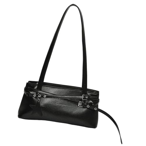 WHKM Damen Stilvolle Umhängetasche Pendeln Pu Leder Achselhalterung Modische Achselhöhle Ästhetische Handtaschen Mode Achsel von WHKM