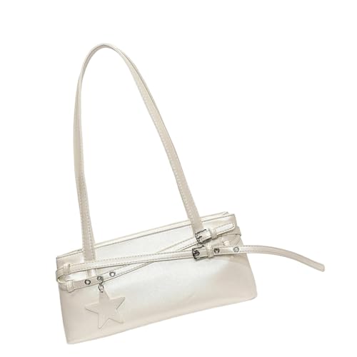 WHKM Damen Stilvolle Umhängetasche Pendeln Pu Leder Achselhalterung Modische Achselhöhle Ästhetische Handtaschen Mode Achsel von WHKM