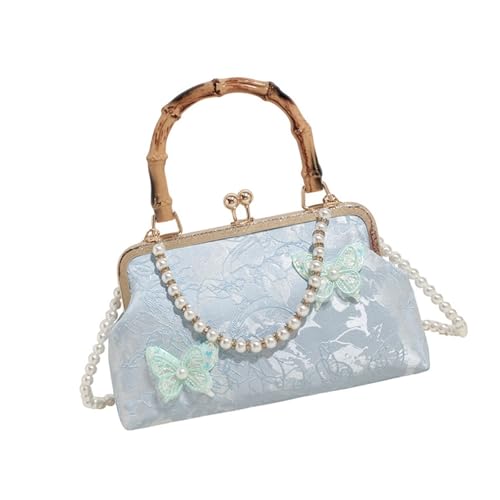 WHKM Elegante Umhängetasche Mit Stickerei Abend Geldbeutel Crossbody Tasche Taschen Handtasche Für Mode Frauen Und Mädchen Blumenstoff Handtasche von WHKM