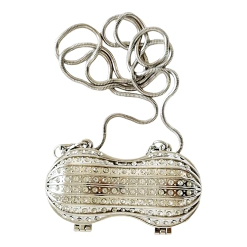 WHKM Frauen Lippenstifte Bag Schöne Schulter Kleine Dekorative Erdnussform Crossbody Ketten Gurt Boten Frauen Ketten Schulter Crossbody Lippenstifte Erdnussform Messenger von WHKM