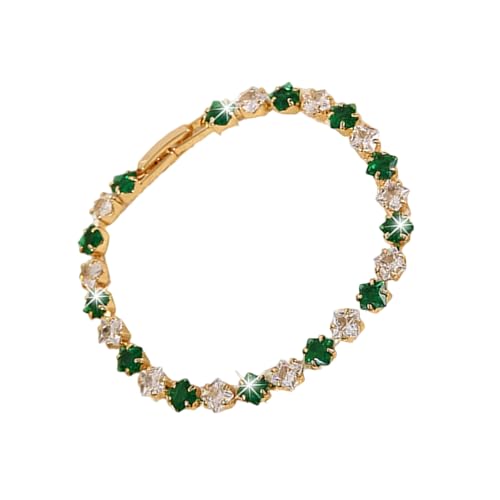 WHKM Mehrfarbige Square Form Multikolon Zirkon Tennisarmband Einstellbare Länge Handchain Trendy Streetwear Handgelenk Accessoire Einzigartige Trendige Accessoire Für Männer Und Frauen von WHKM