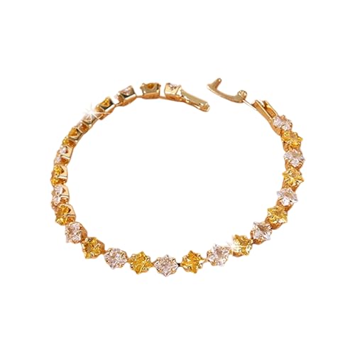 WHKM Mehrfarbige Square Form Multikolon Zirkon Tennisarmband Einstellbare Länge Handchain Trendy Streetwear Handgelenk Accessoire Einzigartige Trendige Accessoire Für Männer Und Frauen von WHKM