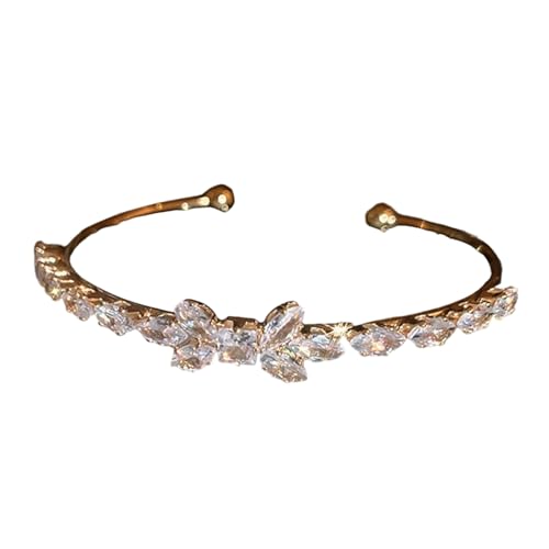 WHKM Verstellbares Zirkonblattarmband Mit Funkelnden Zirkonsteinen Handgefertigtes Armband Eleganter Schmuck Für Frauen Täglich Stylish Armband Für Frauen von WHKM