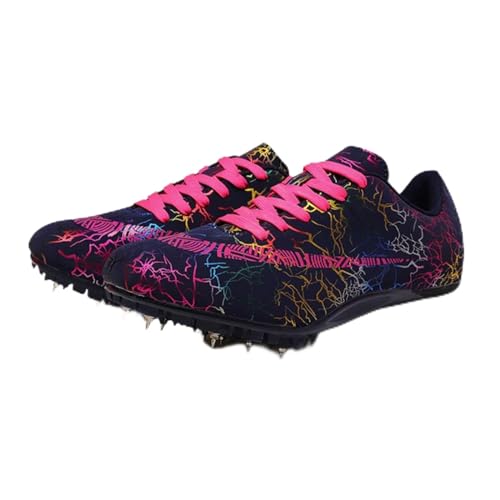 Spiked Leichtathletikschuhe 8 Spikes, Sprint Mittelstrecke Leichtathletikschuhe, Herren Spiked Trainer, atmungsaktiv und leicht Sprintschuhe für Männer,Frauen,Junioren,A01-41 von WHLWDH