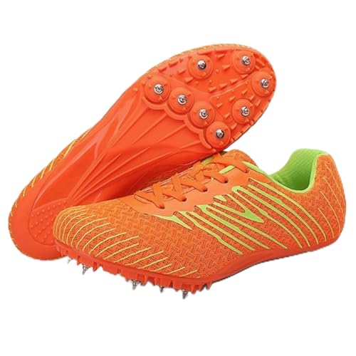 Spiked Leichtathletikschuhe 8 Spikes, Sprint Mittelstrecke Leichtathletikschuhe, Herren Spiked Trainer, atmungsaktiv und leicht Sprintschuhe für Männer,Frauen,Junioren,A04-35 von WHLWDH