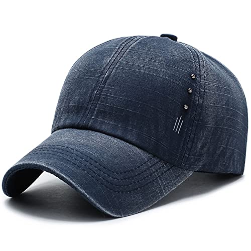 WHSPORT Baseball Cap Verstellbar Snapback Baumwolle Hut Unisex Sport Reise Sonnenhut (Color : Blue, Size : One Size) von WHSPORT