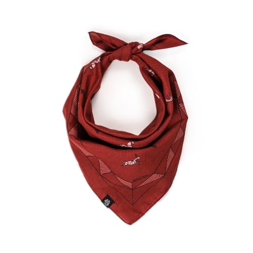 WHTE MOSS Bandana 100% Baumwolle Designer Kopftuch extra feine Baumwolle - für Damen & Herren, Rot/Ausflug, einfarbig (Getaway Solids), 22"x22" von WHTE MOSS