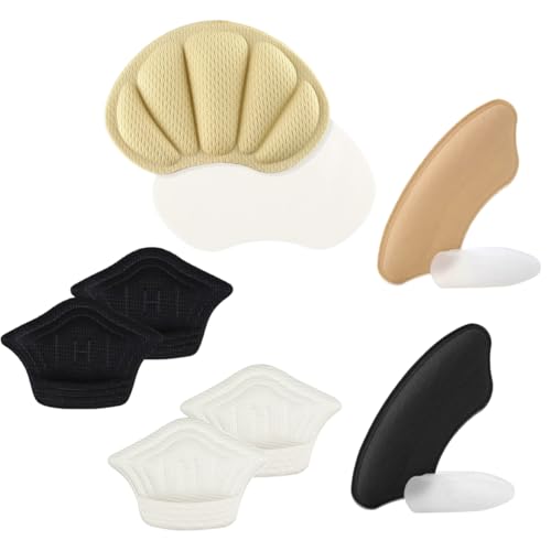 WHYCNJL 6 Paar Fersenkissen Schuhkissen Fersenpolster Unsichtbare Selbstklebende Schuhgrip Einlegesohlen Fersenschützer Für Frauen Männer Drei Stile von WHYCNJL
