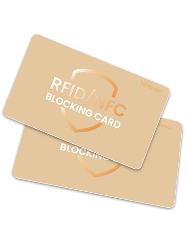 RFID-blockierende Karte, 2 Stück, eine Karte schützt die gesamte Brieftasche, Kredit-/Debitkartenschutz, Anti-Diebstahl-NFC-Blocker RFID-blockierende Karte, 2 Stück, eine Karte schützt die gesamte Brieftasche, Kredit-/Debitkartenschutz, Anti-Diebstahl-NFC-Blocker von WHonor