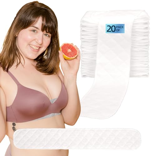 20 x rechteckige BH-Einlagen, 3-lagig, BH-Schweißpads für Damen, Schwitzen, BH-Einlagen für Schweiß, Ausschlag, Baumwolle, Damen und Herren, BH-Einlagen für Schweißausschlag (M) von WIBOND