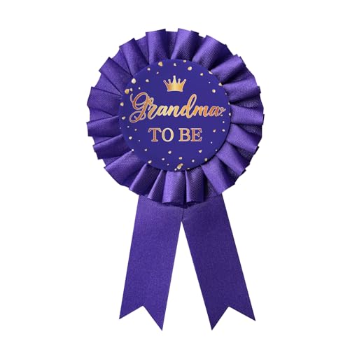 WIDEIDEAL Anstecknadel mit Aufschrift "Grandma to Be", für Babypartys, violett, Weißblech, Party, Dekoration, Schild WIDEIDEAL Anstecknadel mit Aufschrift "Grandma to Be", für Babypartys, violett, Weißblech, Party, Dekoration, Schild von WIDEIDEAL