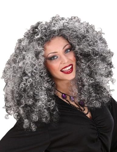 Damen-Perücke - Hexe - schwarz/grau von W WIDMANN MILANO Party Fashion