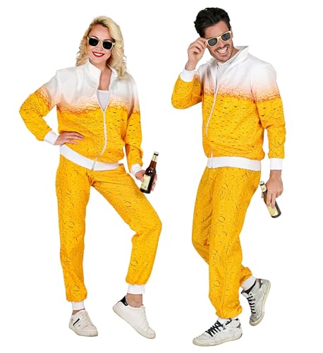 Kultfaktor Cooler Bier-Trainingsanzug für Herren gelb-weiß - XL Kultfaktor Cooler Bier-Trainingsanzug für Herren gelb-weiß - XL von W WIDMANN MILANO Party Fashion