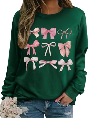 WIEIYM Damen Sweatshirt Rundhals Drucken Langarm Pullover Herbst Winter Frauen Langarmshirt Locker Oberteil Sport Streetwear Sweatshirts Bluse Tops von WIEIYM