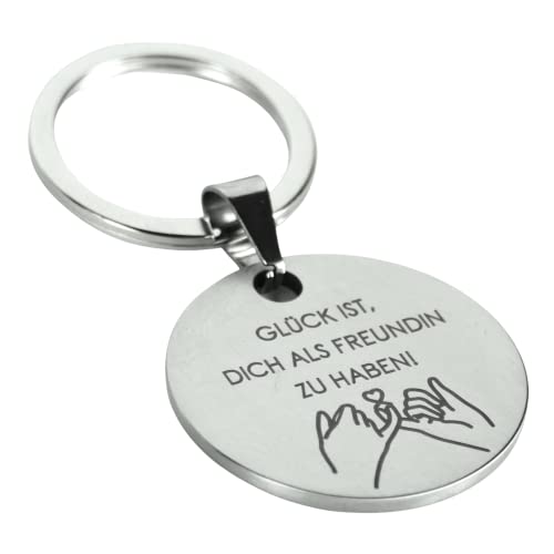 WIENS3D Schlüsselanhänger Beste Freundin Bester Freund Glück ist dich als Freundin zu haben | Beste Freundin Geburtstag Charm Bestie schönes Geschenk von WIENS3D