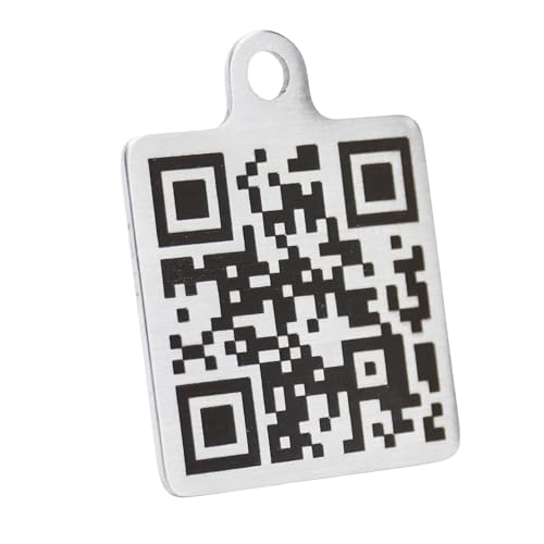 WIENS3D Schlüsselanhänger mit QR-CODE Personalisiert mit Wunschtext für Stempeluhr Gepäckanhänger Namensschild Notfallkontakt Werbeartikel Marketing Adresse von WIENS3D