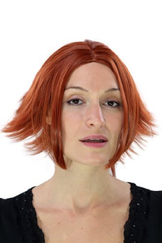 Cosplay Gothic Perücke She-Devil, extravaganter Schnitt & Mittelscheitel rot Wig YZF-7049-350 von WIG ME UP